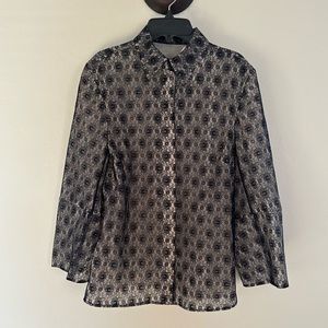 Stella McCartney Black button up Lace Blouse